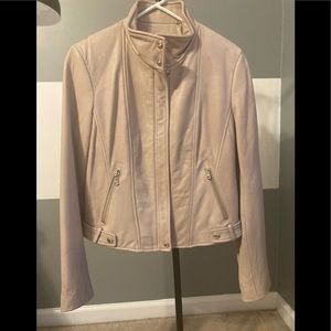 Brand new, Calvin Klein blush soft real leather jacket
